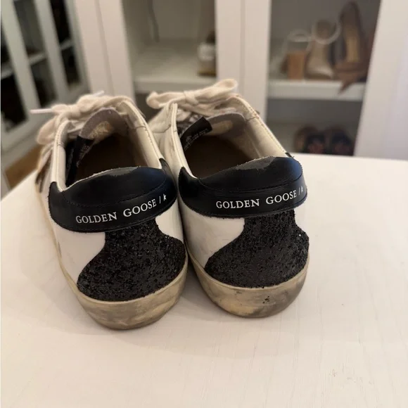 Golden Goose White and Black Zebra Print Sneakers - Picture 5 of 7